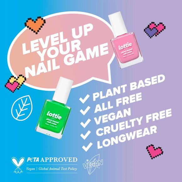 Lottie London Plant based Gel Nail color, All Free, edgy matte black, Finesse, 0 - Picture 3 of 4